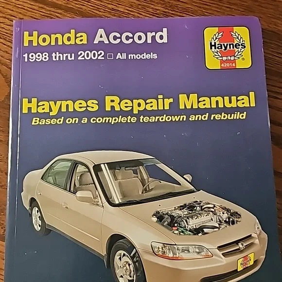 Haynes Honda Accord 1998-2002 Repair Manual H42014 - Picture 2 of 4